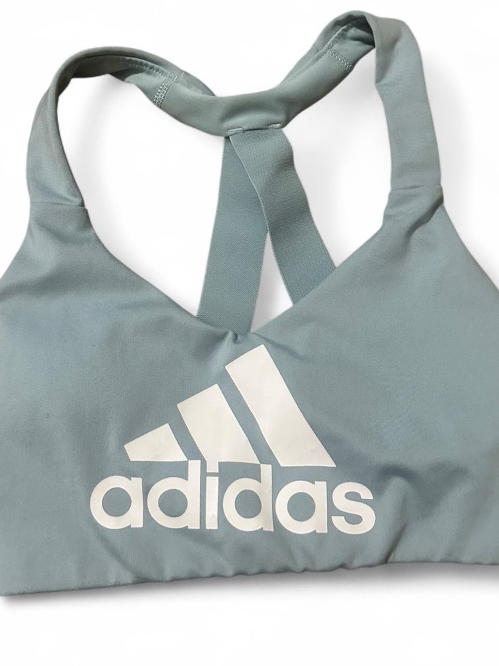 adidas Blue Sports Bra with White Logo Tag (NWOT)